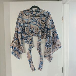 NWOT Adorable Blue and Gold 2-Piece Matching Skirt Set